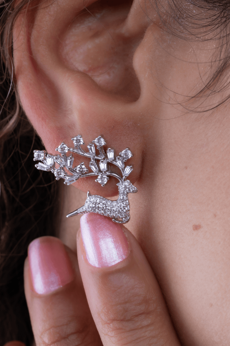 Zircon Peacock Earring