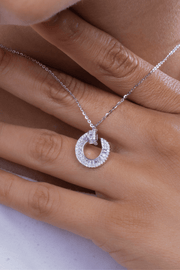 Zircon Circle Pin (01) Necklace