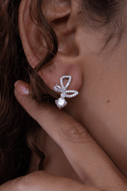 Zircon Bow (01) Earring