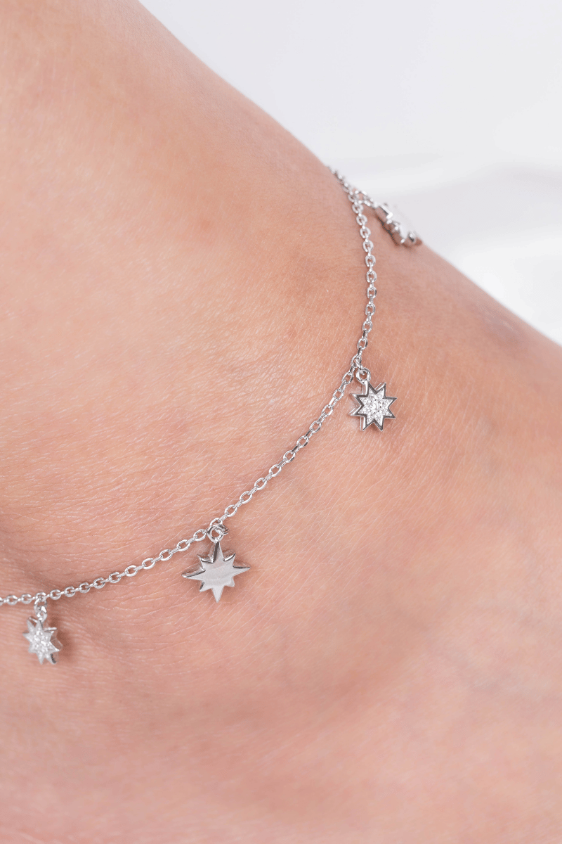 Zircon Star & Northstar Anklet