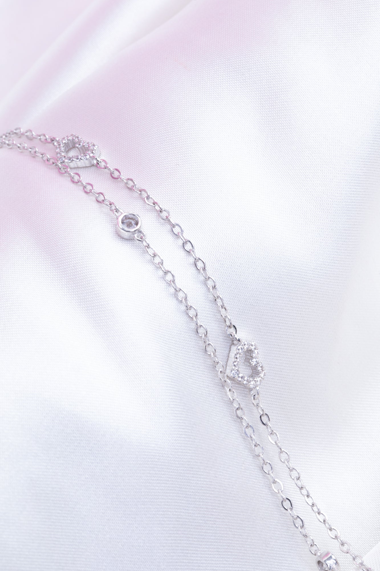 Zircon Heart Double Layer Bracelet