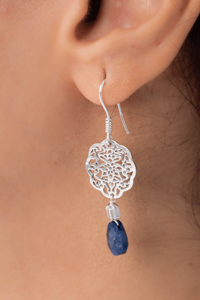Lapis Drop Stone Earring