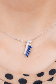 Zircon (015) Blue Necklace