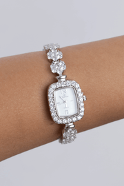 Zircon Rectangle Flower Watch