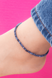 Navy jade Stone Anklet