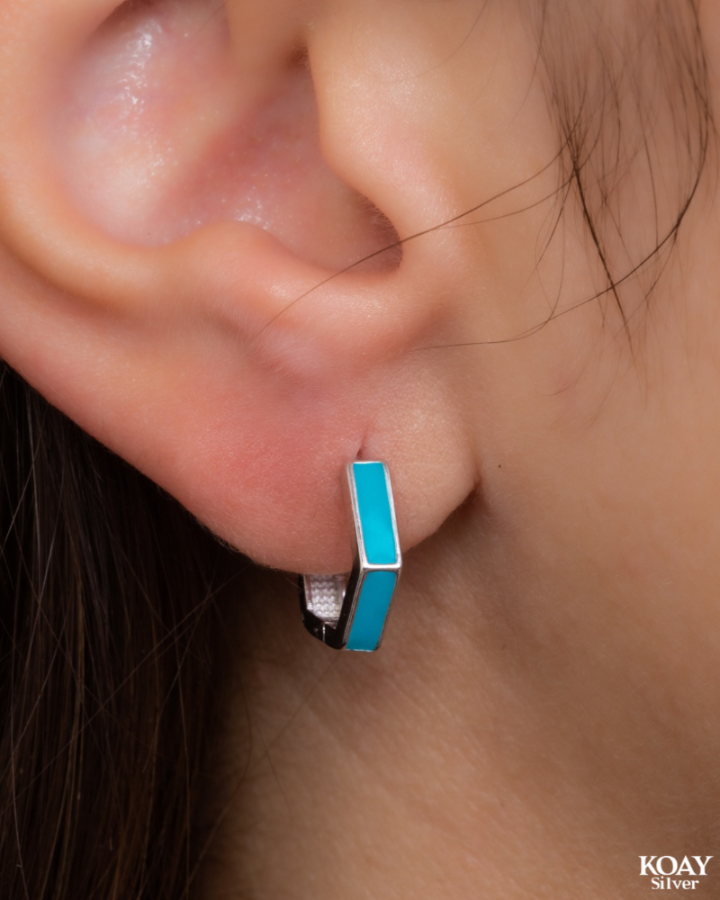 Turquoise Hoop Earring