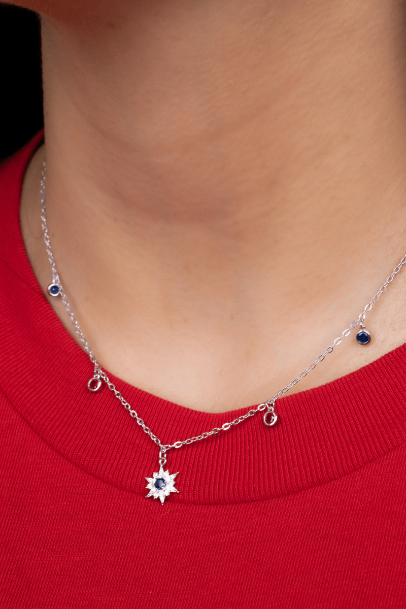 Zircon Northstar Pink & Blue Necklace