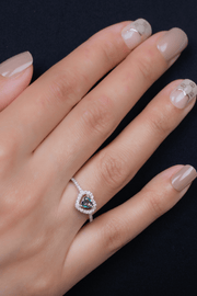 Zircon Purple Shades Heart Ring