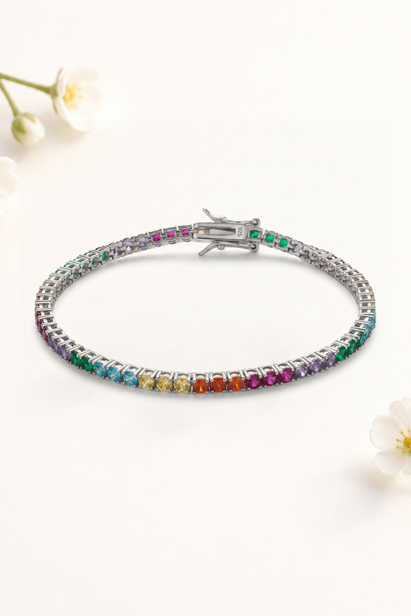 Zircon Pop Colored Tennis Bracelet