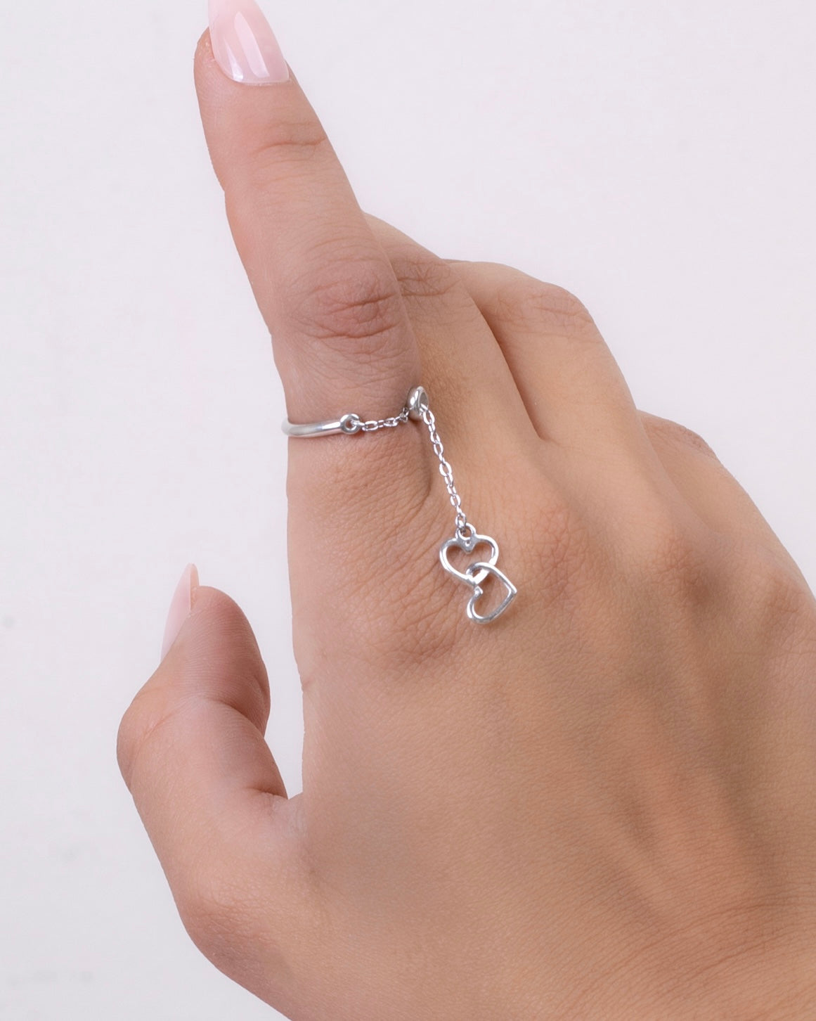 Heart chain Ring
