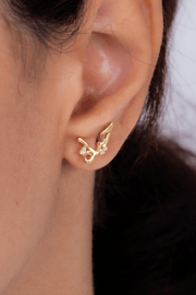 Zircon Hayah (01) Gold Plated Earring