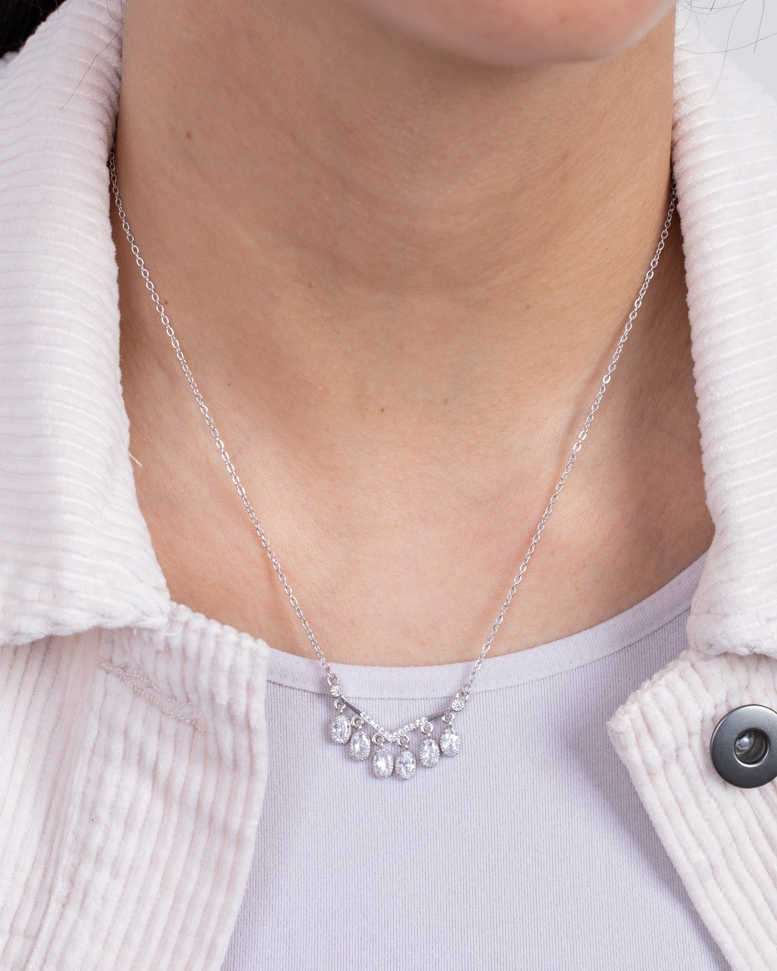 Zircon Ovals Necklace