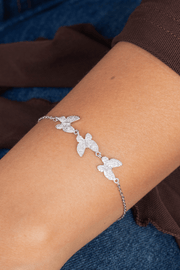 Zircon Three Butterfly (02) Bracelet