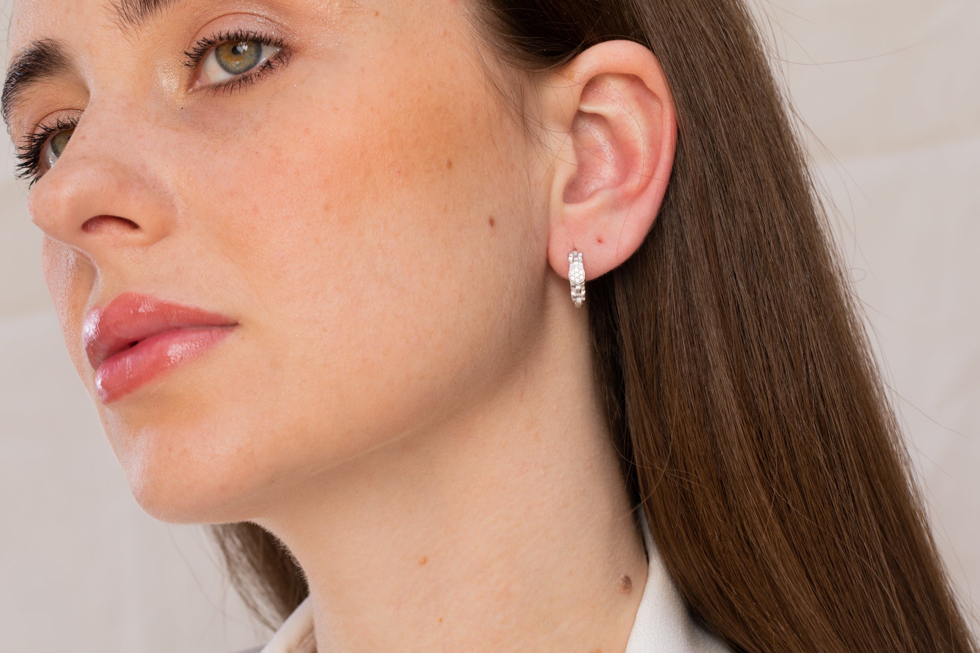 Zircon Hoop Earrings (029)