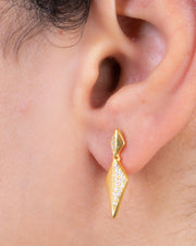 Diamond Edge Gold Plated Earring