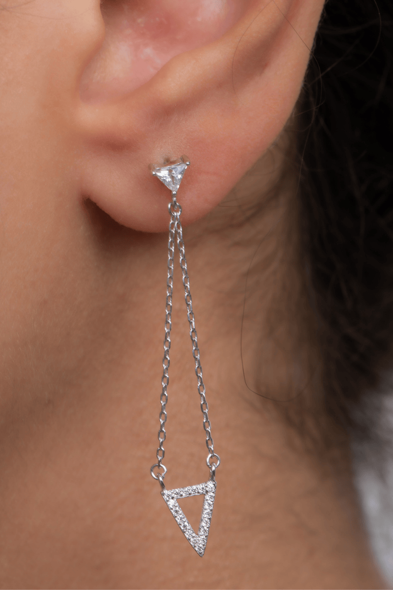 Zircon Triangle (02) Earring