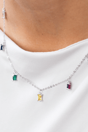 Zircon Diamond Colored 02 Necklace