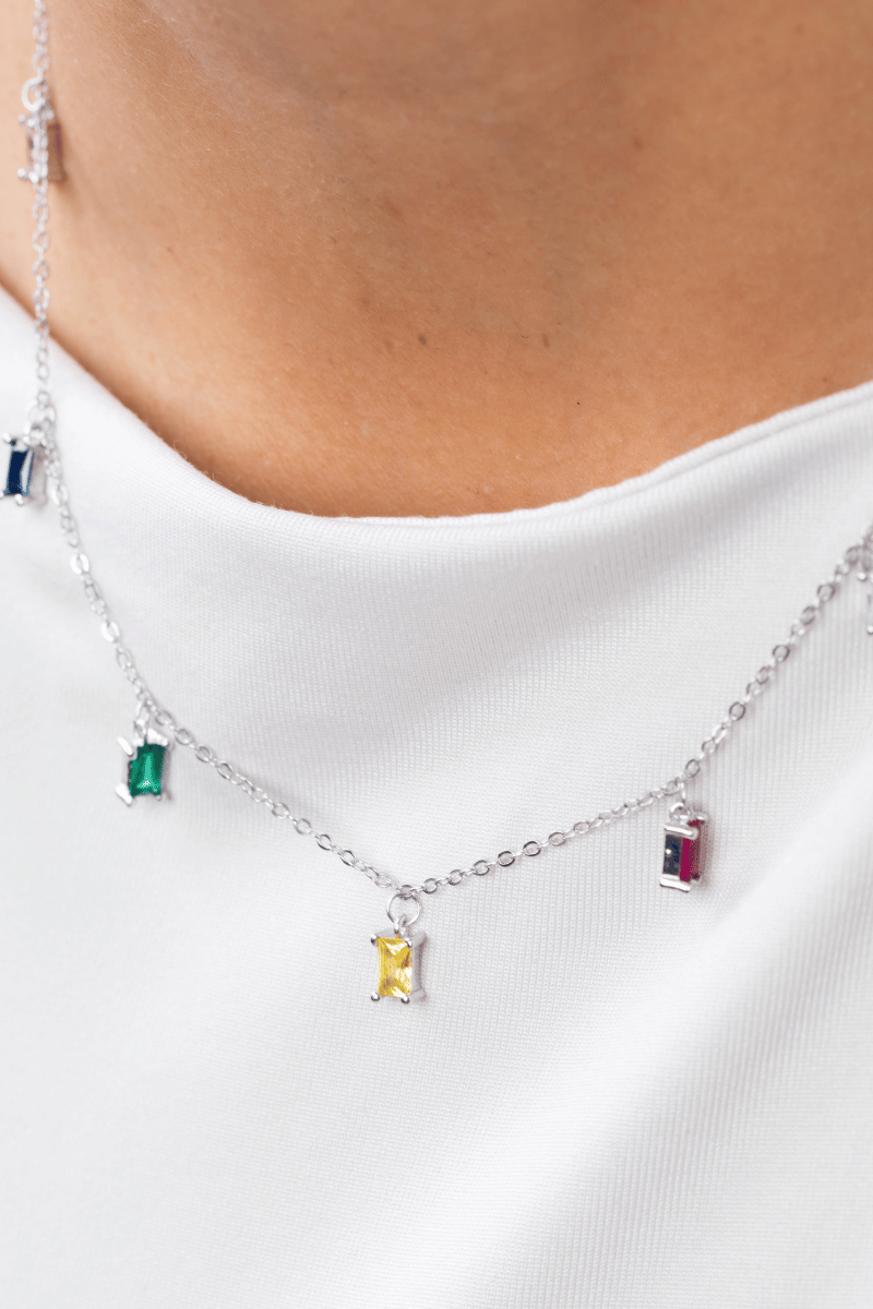 Zircon Diamond Colored 02 Necklace
