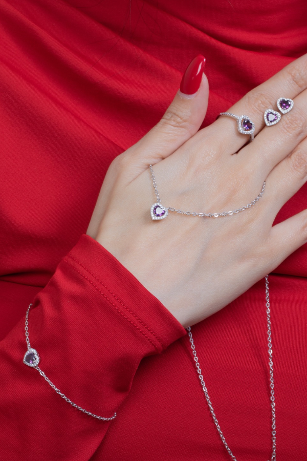 Zircon Purple Heart Set