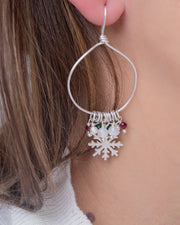 Colored Snowflake Earring