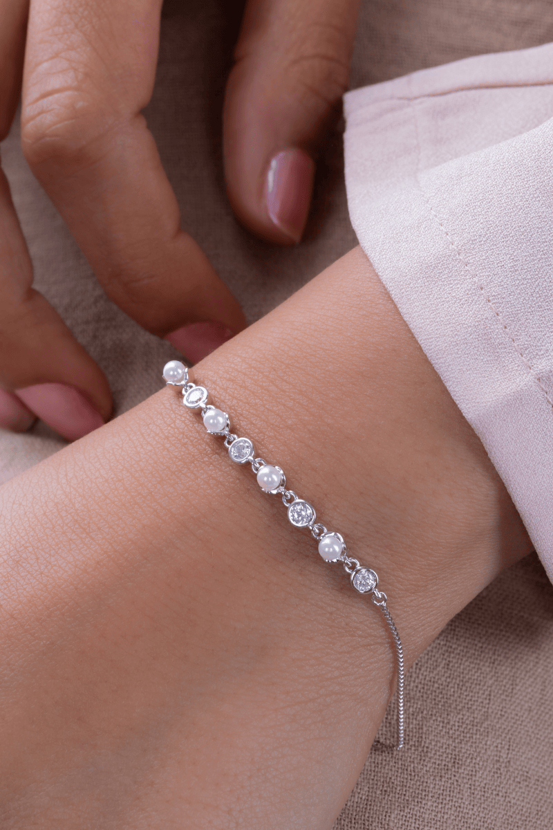 Zircon & Pearl Bracelet