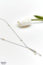 Oval Pearl Italian Necklace