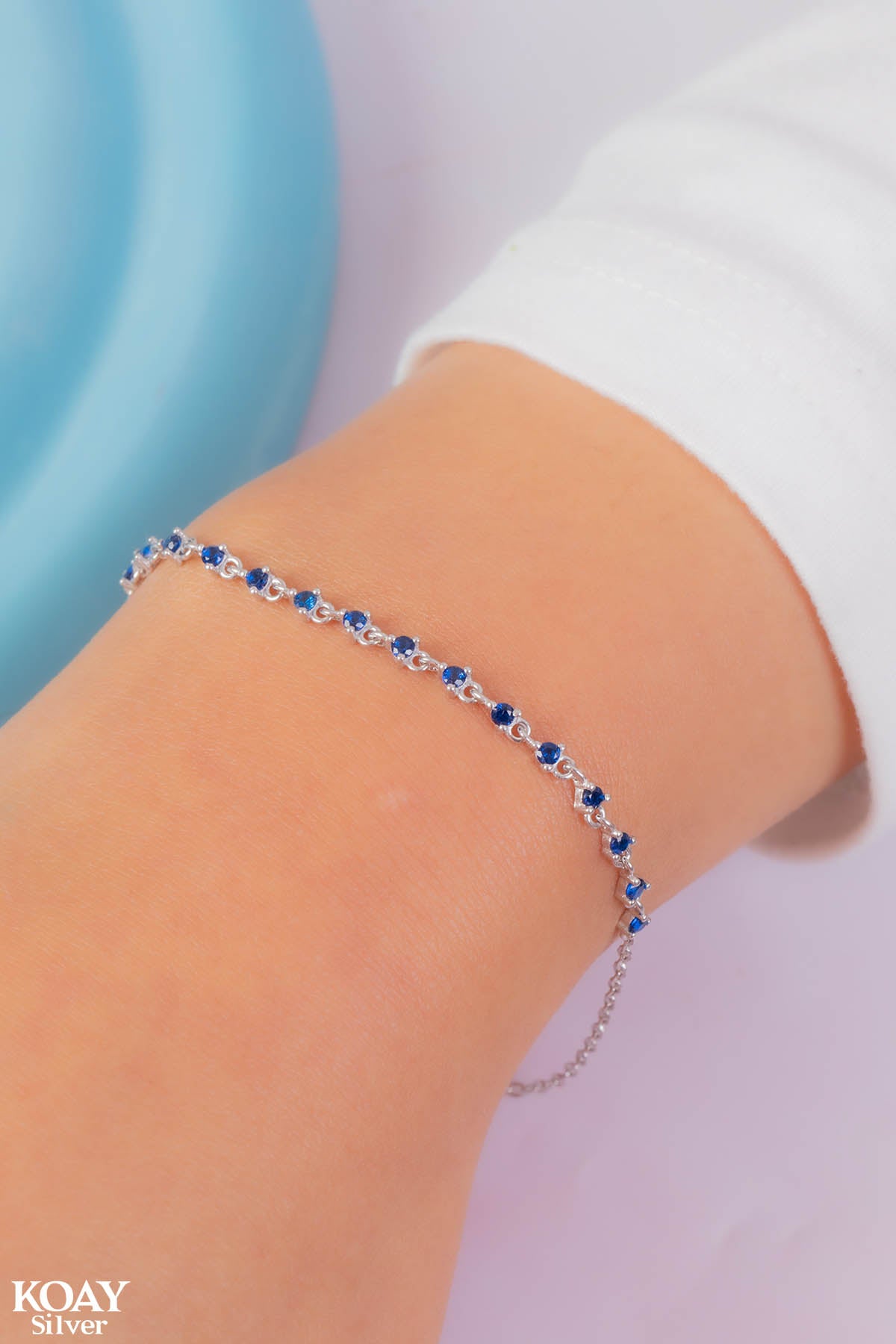 Zircons Bracelet (010-Blue)
