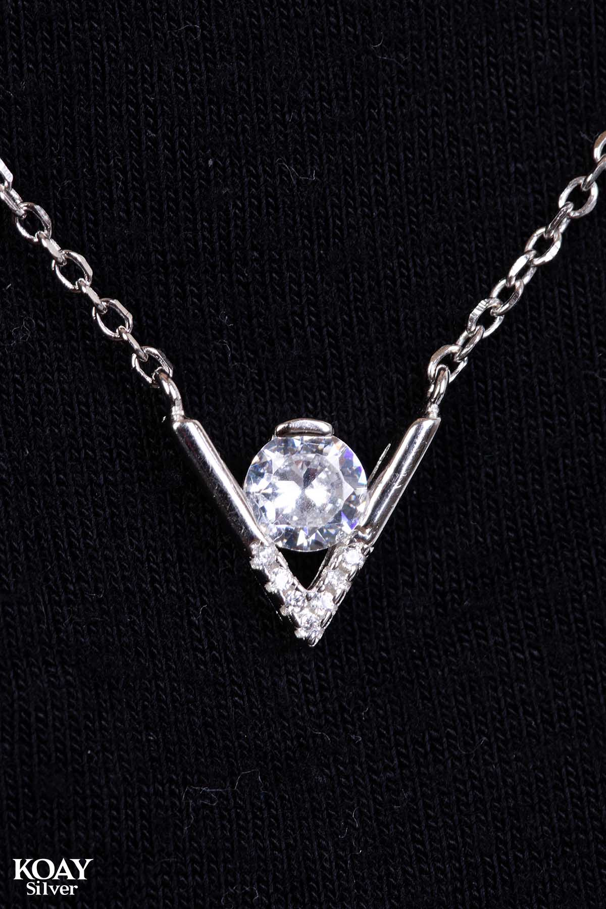 Zircon V Necklace
