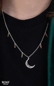 Silver Crescent Neckalce