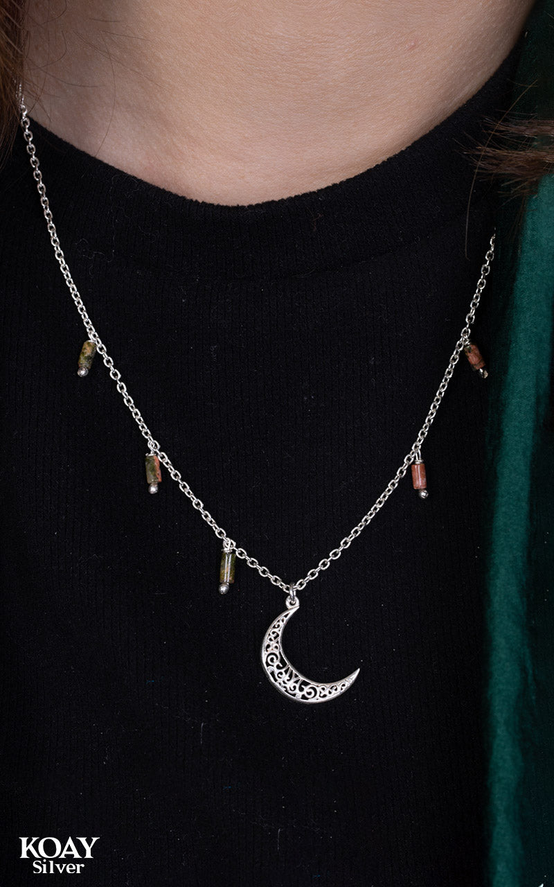 Silver Crescent Neckalce