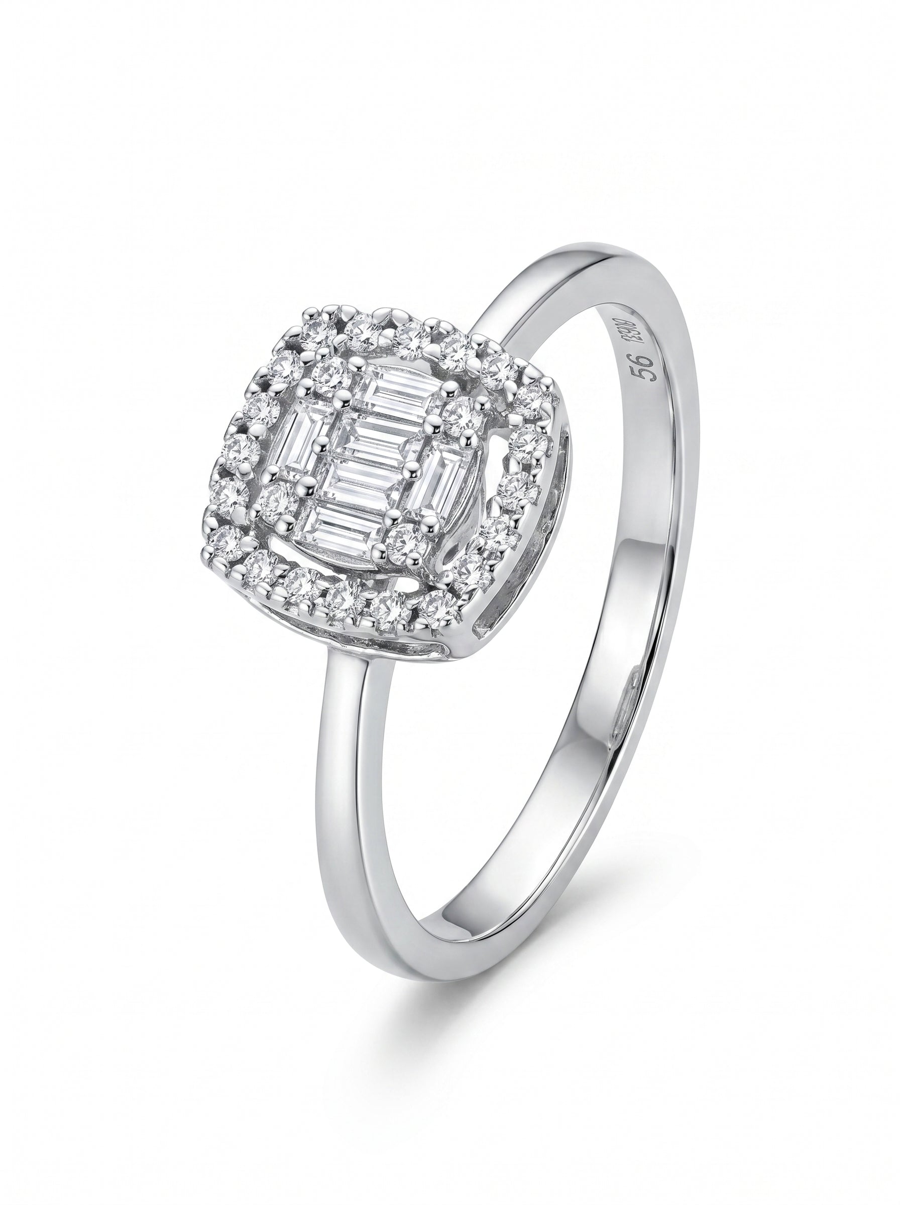 18K White Gold Diamond Ring - SA1290