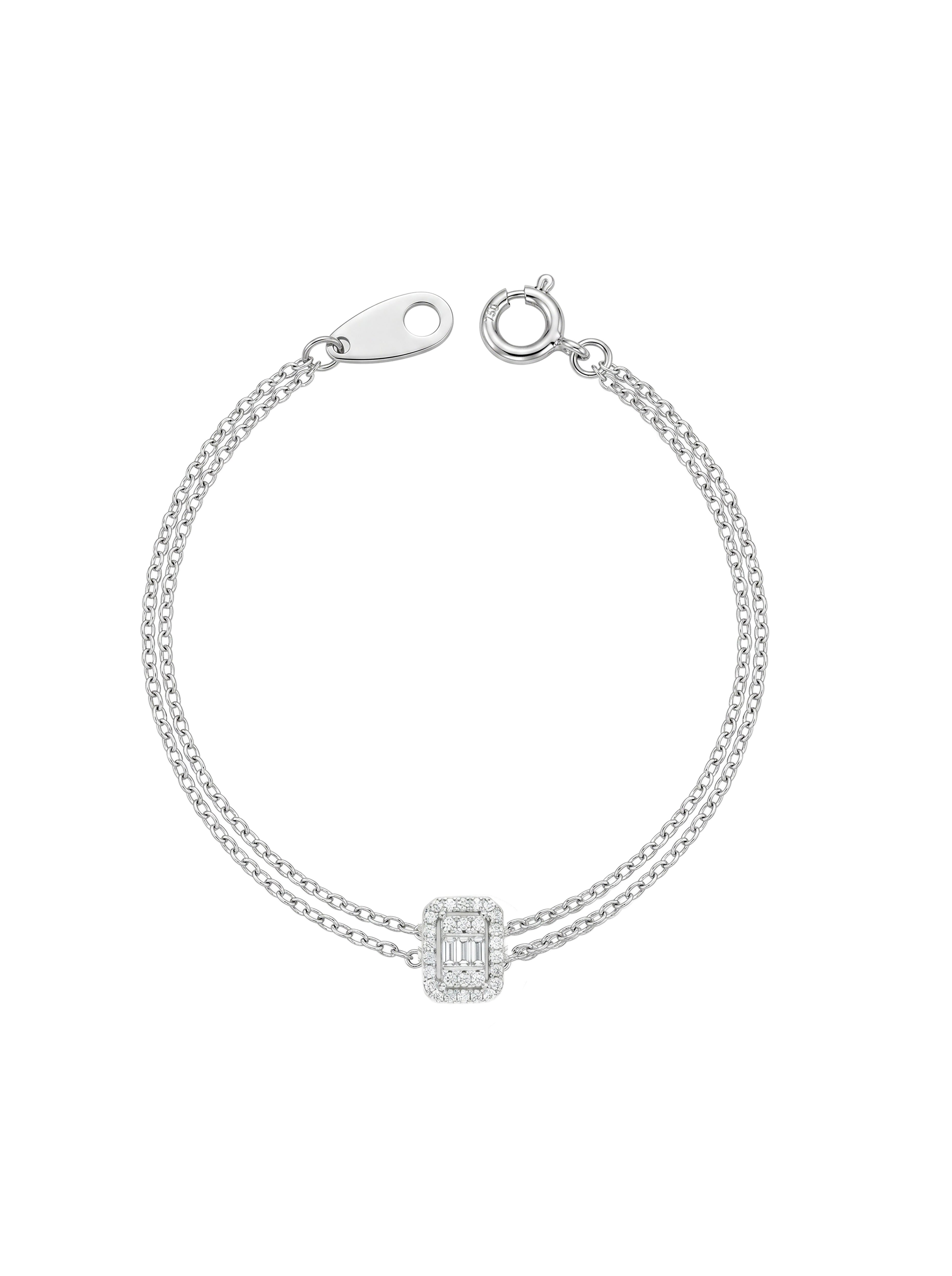 18K White Gold Diamond Bracelet - SA1301