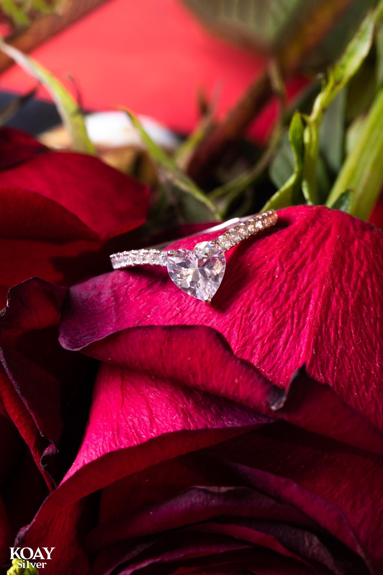Zircon Single Heart Ring