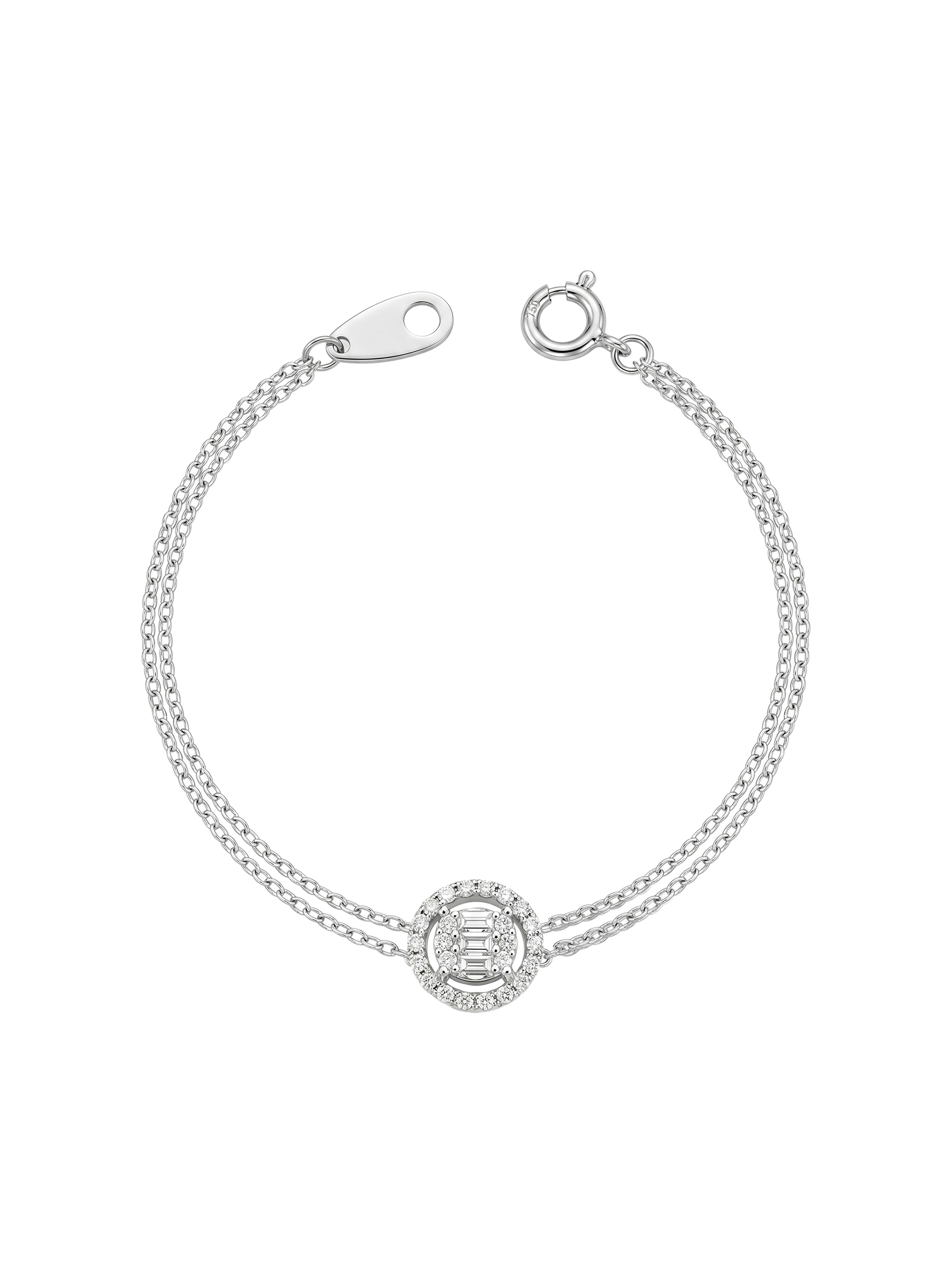 18K White Gold Diamond Bracelet - SA1297