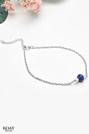 Navy Stone Bracelet