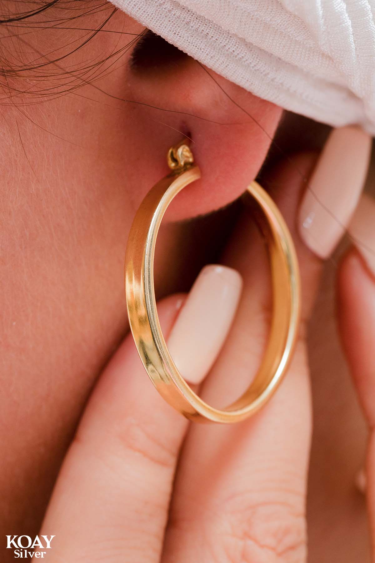 Thin Plain Gold Plated Earring