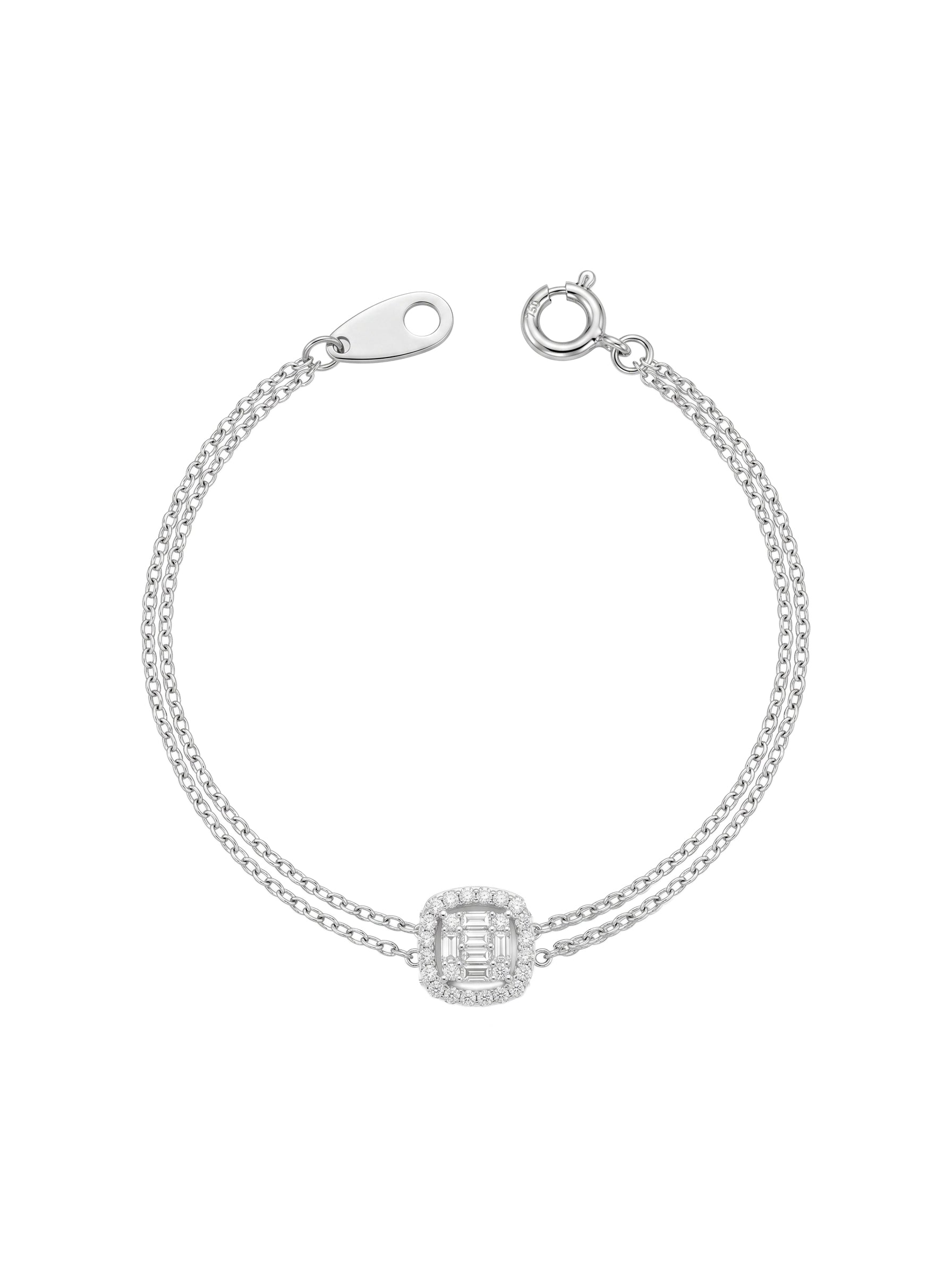 18K White Gold Diamond Bracelet - SA1289