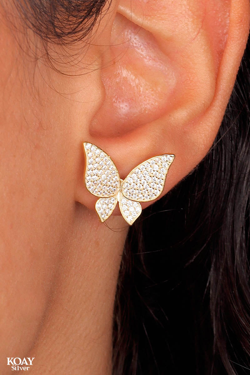 Zircon Butterfly (03) GP Earring