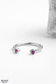 Double Zircon (02) Pink Ring