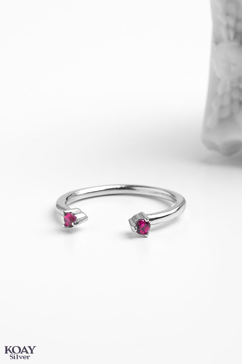 Double Zircon (02) Pink Ring