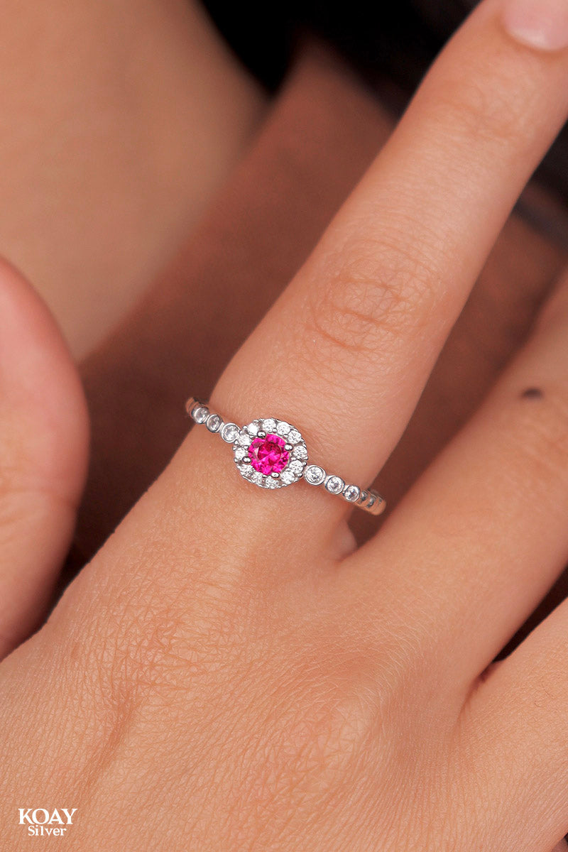 Zircon Ring (044-Pink)