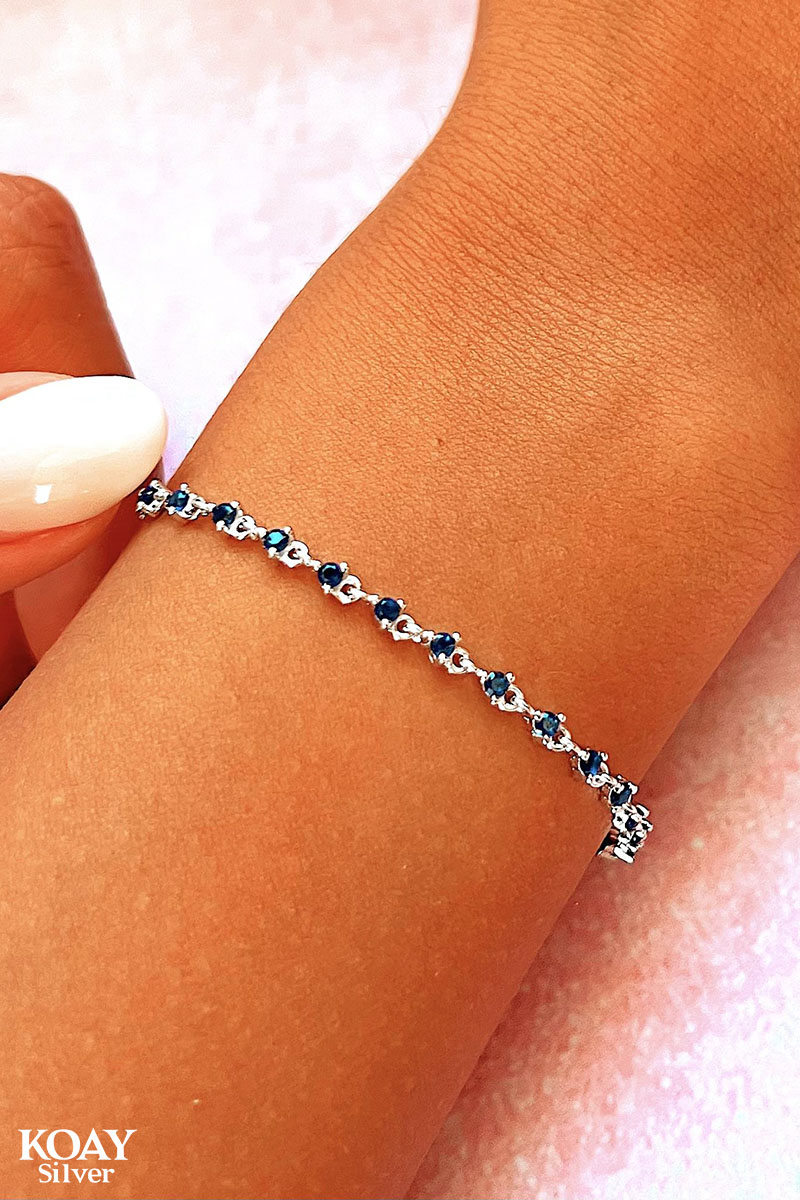 Zircons Bracelet (010-Blue)