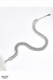 Zircons Double Layers Bracelet