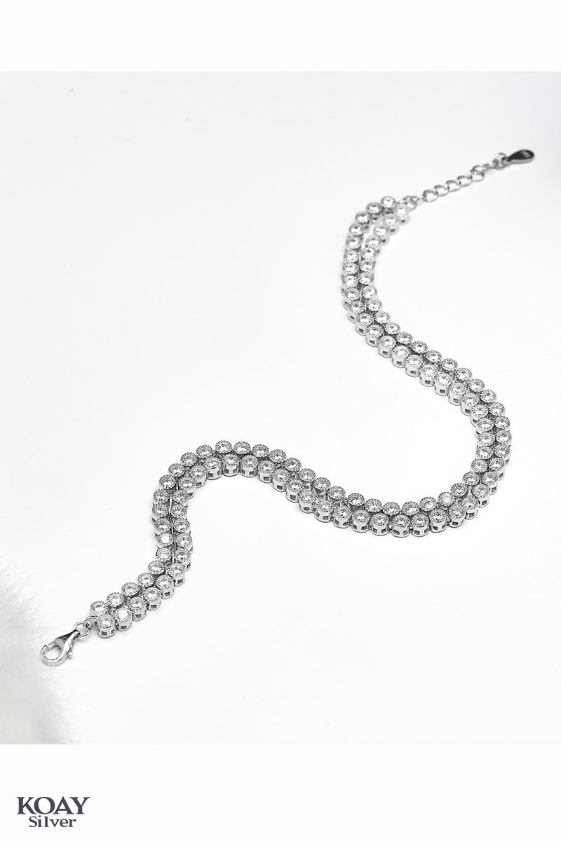 Zircons Double Layers Bracelet