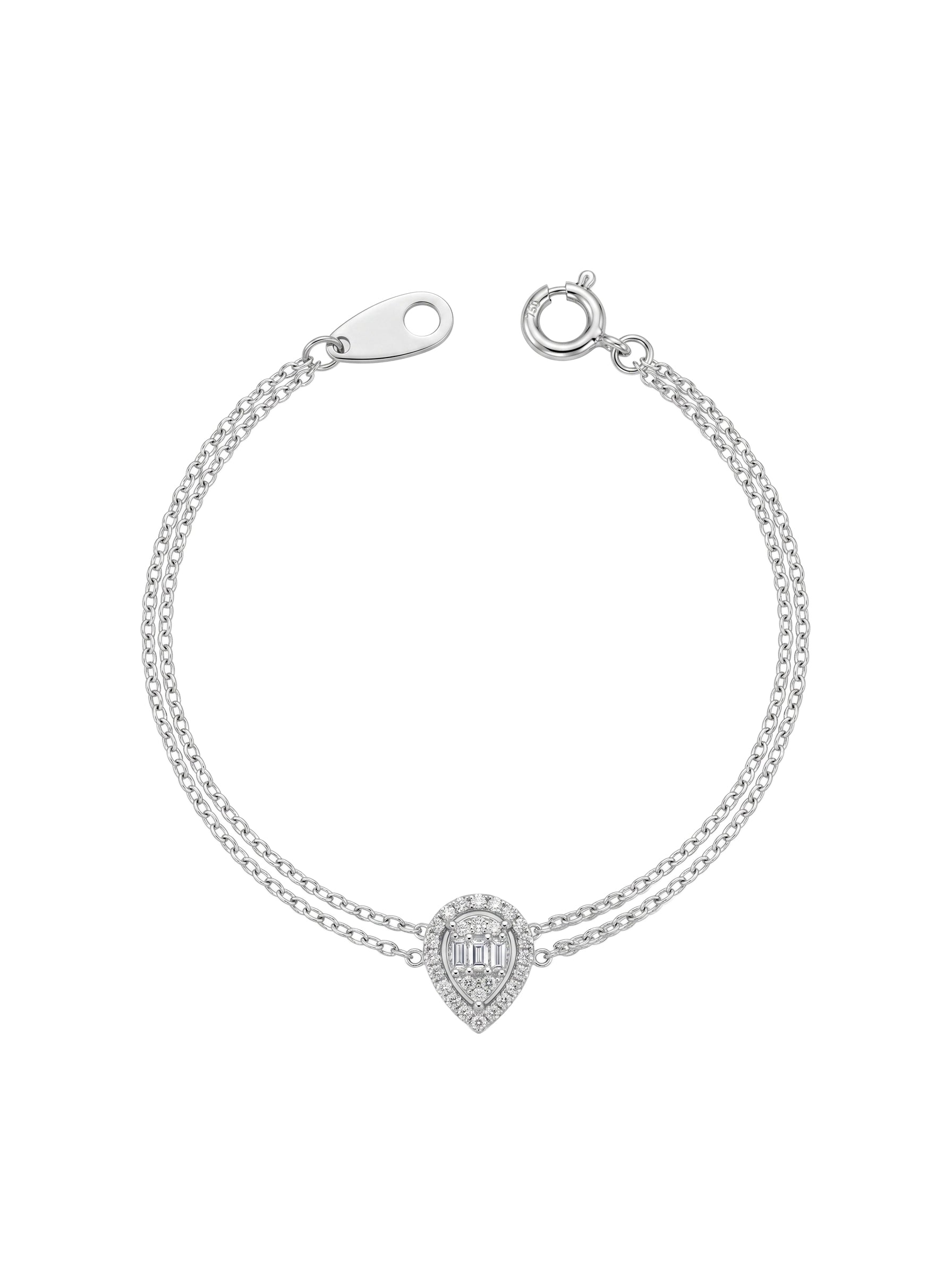 18K White Gold Diamond Bracelet - SA1285