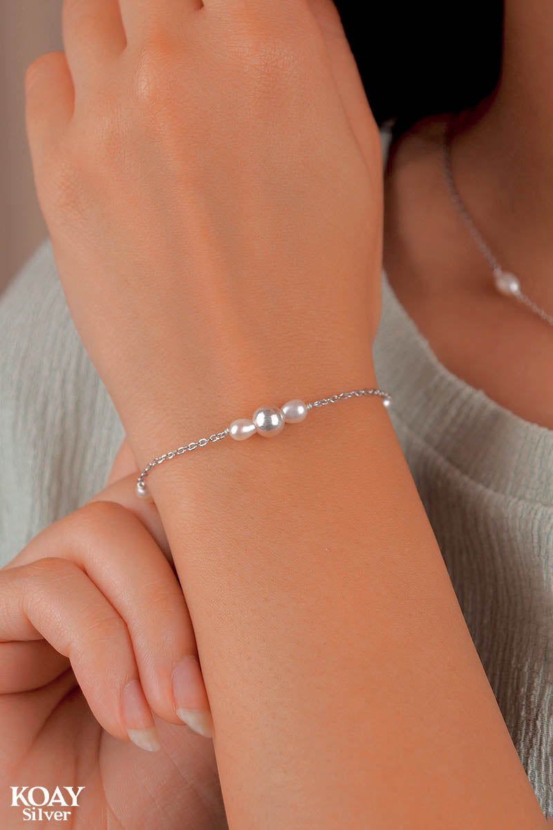 Ball And Pearl Bracelet