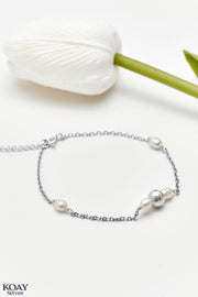 Ball And Pearl Bracelet