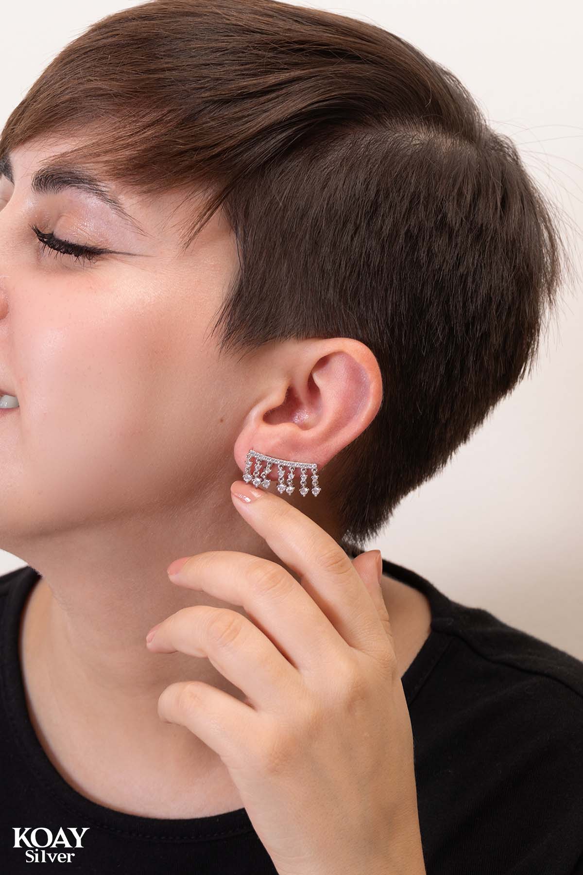 Crawler Zircons Earring (01)