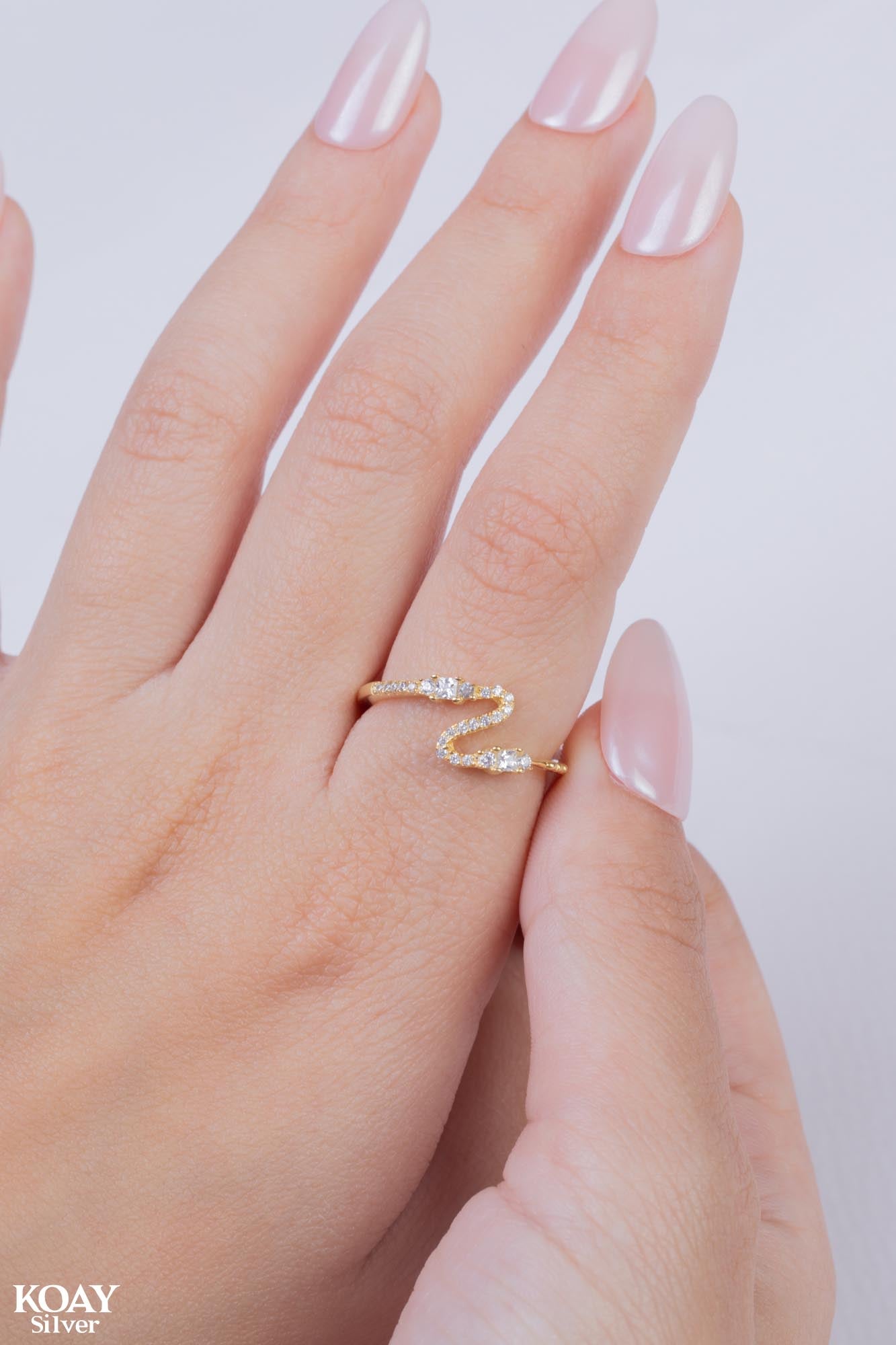 Zircon Wave Ring (056-GP)