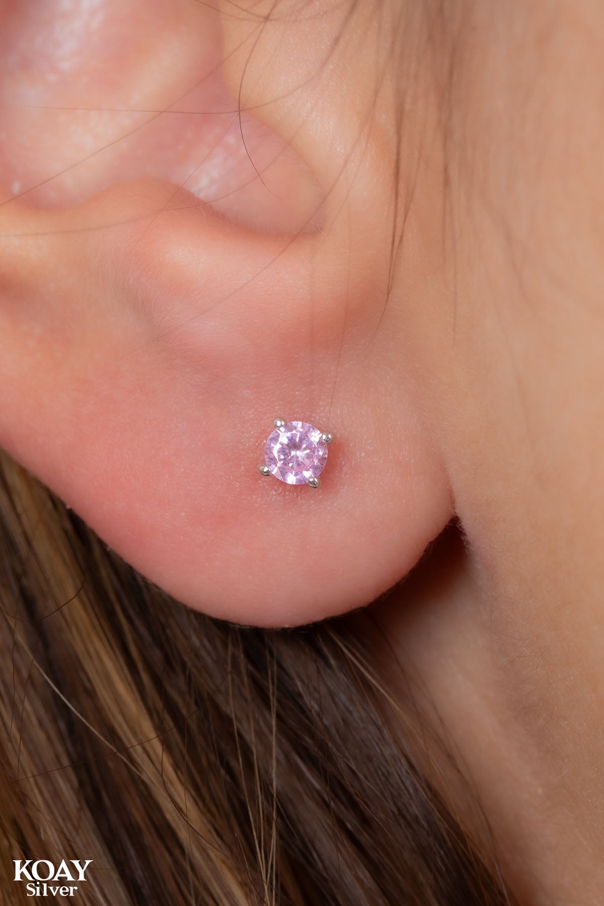 Tiny Rose Zircon Earring